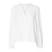 Viva Ls V-Neck Top - Snow White