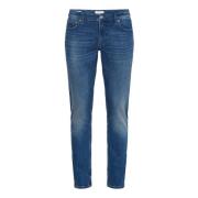 Moderne Slim Fit Medium Blå Denim Jeans