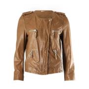 Pre-owned Leather outerwear