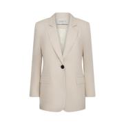 Elegant V-Hals Melange Blazer Kjole