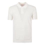 Hvit Strikket Polo Jarrett Jacquard