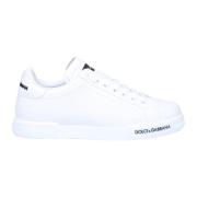 Hvite Portofino Sneakers Rund Tupp