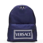 Pre-owned Navy Nylon Versace ryggsekk