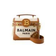 Beige Canvas Balmain Crossbody Bag