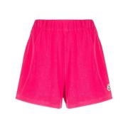 Knust Fløyel Rose Logo Patch Shorts