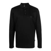 Langermet Jersey Polo Svart