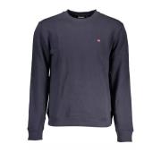 Blå Brodert Logo Crew Neck Sweater