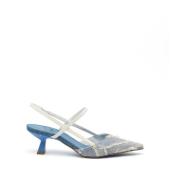 Jeans Stoff Slingback Sko