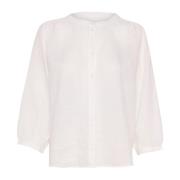 Enkel Linbluse Bright White