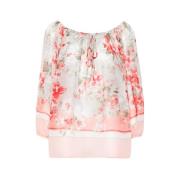 Blomstertrykk Crepe Bluse