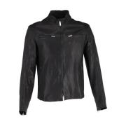 Pre-owned Leather outerwear