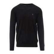 Sort Bomull Crew-Neck Genser Ss23