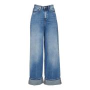 Klassiske Denim Jeans med Mansjetter