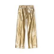 Foil Denim Wide Jeans