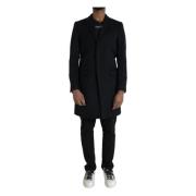 Svart Trench Coat Jakke