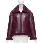 Pre-owned Leather outerwear