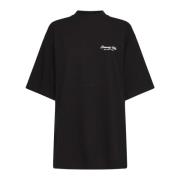 Svart Logo T-skjorte Crew Neck