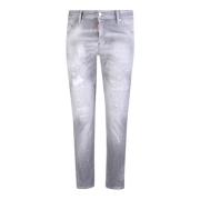 Lys grå Twist Distressed Jeans