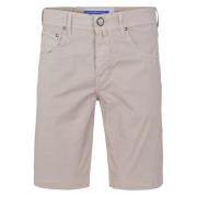 Beige Nicolas Bermuda Shorts med Broderi