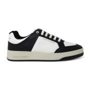 Perforerte skinn sneakers med logo print