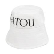 Logo-Print Bucket Hat Hvit