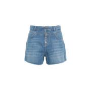 Slitt High Waist Denim Shorts