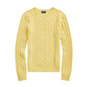 Julianna Cashmere Twist Genser - Fall Yellow