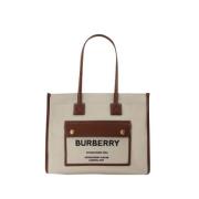 Beige bomull burberry tote