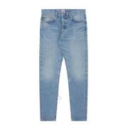 Slim Tapered Jeans Blå Lysbrukt