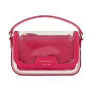 Mini Bag Fuchsia Transparent med Kjede Stropp