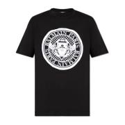 Flocked Logo Coin T-skjorte