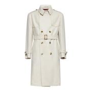 Beige Ullblanding Trenchcoat