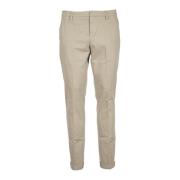 Slim Fit Beige Chinos med Beltehemper