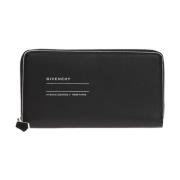 Logoed Black Leather Wallet