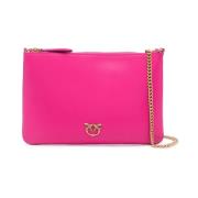 Fuchsia Love Birds Crossbody Veske