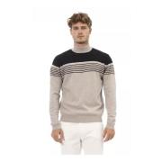 Beige Mock Neck Sweater Stilig Tillegg