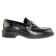 Svart Skinn Loafer