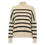 Stripete Turtleneck Pullover Genser