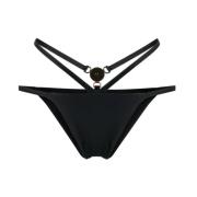 Svart Sea Bikini Briefs med Medusa Plaque