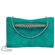 Pre-owned Suede clutches