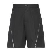 Bomull Bermuda Shorts med Glidelås Detaljer