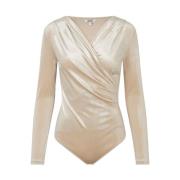 Beige Rewind Body med V-Hals