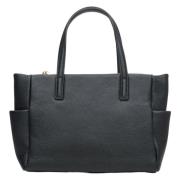 Kvinner Svart Shopper Bag laget av Premium Italiensk Ekte Lær Er001150...