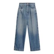 Blå Høytlivs Korte Jeans