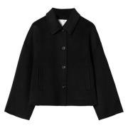 Svart Cropped Double Jacket