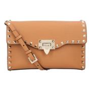 Leather shoulder-bags