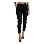 Luksus Høy Midje Skinny Cropped Bukser