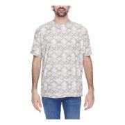 Geometrisk Beige T-skjorte