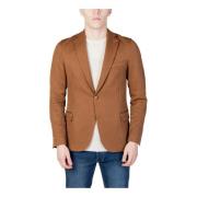 Brun Knappet Blazer for Menn