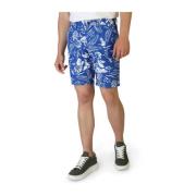 Blomstertrykk Menns Bomullsshorts